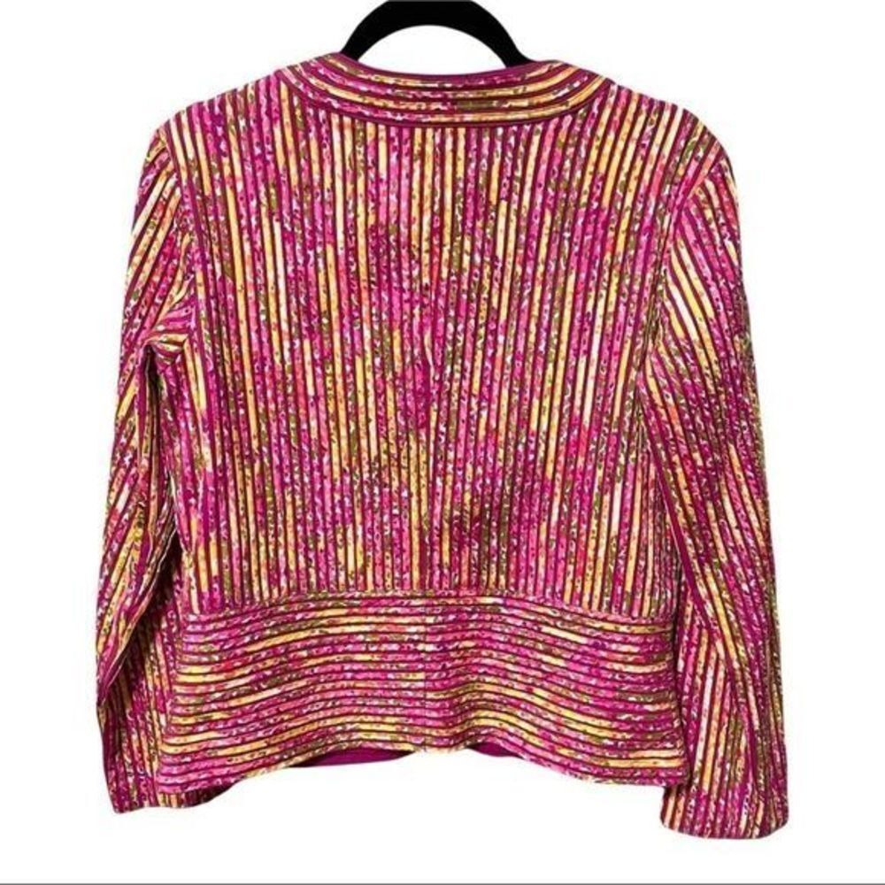 Chico's‎ Annabelle Pink Striped Blazer Sugarberry Dream Size 0 (4) - Picture 5 of 13